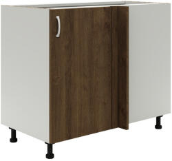  Benita 1 ajtós Alsó konyhaszekrény Bronz Tölgy-Fehér 98x50x80 cm N (912802)