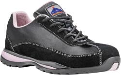 Portwest STEELITE SAFETY TRAINER S1P HRO FW39 / Biztonsági cipő S1P HRO - fekete/rózsaszín 41 (FW39BPR41)