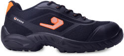 Portwest BASE LUMIAR B0134A S1PS LG SC FO SR / Légáteresztő biztonsági cipő - fekete/narancssárga 46 (B0134ABKO46)