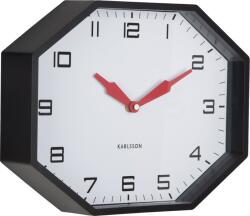 Karlsson Ceas de perete Modern Factory octogonal, negru (KA6067BK)