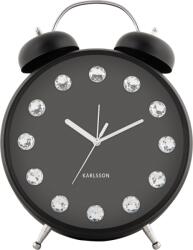 Karlsson Ceas deșteptător Glam Diamonds, 30, 5 cm, negru (KA6019BK)