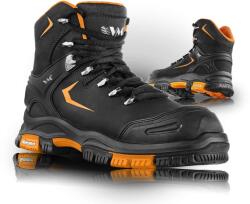 VM Footwear LOS ANGELES 6440-S3 / Teljes bőr bokára nyúló biztonsági bakancs, S3 HRO - fekete, 44 (6440-S3-44)