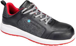 Portwest ECO COMPOSITE TRAINER S3 SR FC07 / Biztonsági cipő S3 SR - fekete/piros 45 (FC07BKD45)