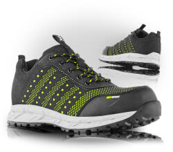 VM Footwear LA PALMA 4775-S1P / Biztonsági textil alacsony talpú bakancs S1P - fekete/sárga 43 (4775-S1P-43)