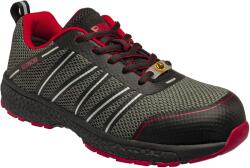 BENNON BENNON VECTRA S1P ESD NM Low / Könnyű, fémmentes S1P ESD alacsony szárú biztonsági félcipő, HRO - szürke/piros 48 (0979031063-48)