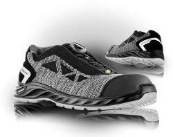 VM Footwear PALERMO 2085-S1PLESD / Biztonsági textil alacsony talpú ESD S1P védőbakancs, BOA - fekete/szürke 44 (2085-S1PLESD-44)