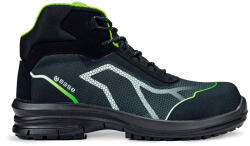 Portwest BASE SMART EVO OREN TOP S3 SRC B0979 / Biztonsági bokacsizma S3 SRC - fekete/zöld 37 (B0979BGN37)