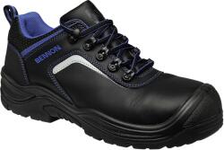 BENNON BENNON RAPTOR S3 NM LOW / Biztonsági teljes bőr, nagyon strapabíró, alacsony szárú cipő S3, fémmentes - fekete 44 (0768030960-44)