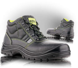 VM Footwear STOCKHOLM 3280-S1 / Teljes bőr biztonsági bokacsizma S1 - fekete 38 (3280-S1-38)