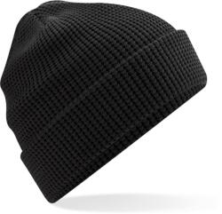 Beechfield B 52N / Kötött sapka gofrimintával - fekete Universal (53052N00299)