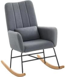 SONGMICS Hintaszék karfákkal, pihenőszék gyapjú borítású acélvázzal, szürke (LYY500G01)