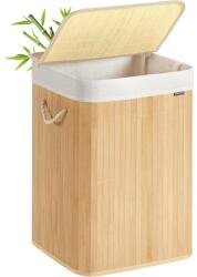 SONGMICS bambusz szennyeskosár 95 l natúr színben (LCB060Y01)