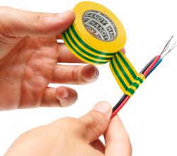 HANDY Szigetelőszalag - 19 mm 10 m - zöld / sárga, 11096X