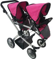  Babakocsi ikreknek - rózsaszín/fekete (SK439651H)