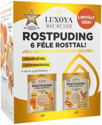 Luxoya Complex rostpuding fehérjével Sütőtök pite, Sült fahéjas alma - 6x25g - alphavital