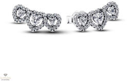 Pandora Hármas szív alakú fülbevaló - 294411C01