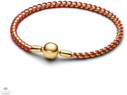 Pandora Fonott karkötő piros textil zsinórral 18 cm - 563816C01-18