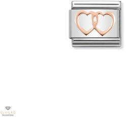 NOMINATION "Dupla szív" charm - 430104-08