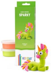 HEY CLAY Figura Unikornis Zöld Sparky (15194)