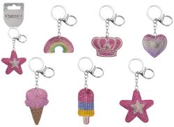  Csillogó kulcstartó lányoknak, 6 féle (13830)