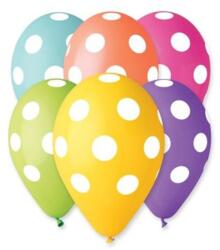  Gumi lufi, pasztel, pöttyös, 10 db /csomag 30 cm (10590)