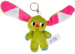  Kockásfülű nyúl álló kulcstartó plüssfigura - 9 cm (02343)