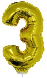  Számos lufi - 3, arany, 42 cm (66227)
