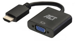 ACT AC7535 HDMI-A male to VGA female adapter with audio Black (AC7535) - mzona