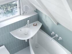 RAVAK Avocado mosdó jobb fehér, furattal