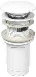 RAVAK Mosdólefolyó Click-Clack, fehér matt fém dugóval