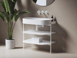 RAVAK Yard 80 kerámiamosdó, matt fehér, túlfolyó furat nélkül