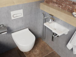 RAVAK Chrome kézmosó balos fehér, furattal