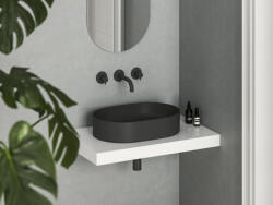 RAVAK Ceramic Slim O 55 kerámiamosdó matt fekete - szerelvenycenter
