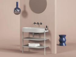 RAVAK Yard 80 kerámiamosdó Smoke Grey, túlfolyó furat nélkül