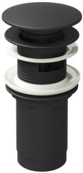 RAVAK Mosdólefolyó Click-Clack, matt fekete fém dugóval