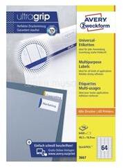 AVERY 3667 QP 48, 5x16, 9mm univerzális 6400db-os fehér etikett (AVERY_3667) (AVERY_3667)