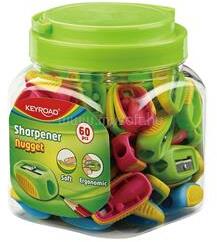 Keyroad Hegyező 1 lyukú 60 db/display Nugget vegyes színek (KEYROAD_38380) (KEYROAD_38380)