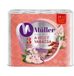 Müller Toalettpapír 3 rétegű kistekercses 100% cellulóz 100 lap/tekercs 24 tekercs/csomag Kelet Varázsa fehér (MÜLLER_49845) (MÜLLER_49845)