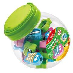 Keyroad Hegyező 1 lyukú 72 db/display Funnyfish vegyes színek (KEYROAD_38381) (KEYROAD_38381)