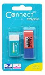 Connect Radír Connect 2 db/blister piros/kék C-36BR, fehér szögletes C-36W (CONNECT_55996) (CONNECT_55996)