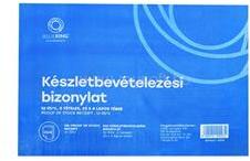 BLUERING Készletbevételezési bizonylat anyag bevét A5 25x4lapos fekvő 12-111/V. 8 tételes (BLUERING_51721) (BLUERING_51721)