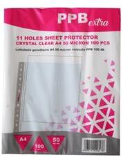 PPB Genotherm lefűzhető, A4, 50 micron víztiszta Extra 100 db/csomag, (PPB_28282) (PPB_28282)