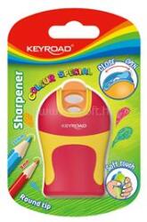 Keyroad Hegyező 2 lyukú tartályos, fedeles, ceruzahegy gömbölyítő Keyroad Colour Special vegyes színek (KEYROAD_38420) (KEYROAD_38420)
