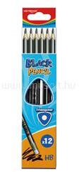 Keyroad Grafitceruza HB, radíros, háromszögletű 12 db/bliszter Black (KEYROAD_38371) (KEYROAD_38371)