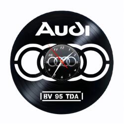  Ceas de perete din disc de vinil, Model Audi Personalizabil, Negru, 30 cm