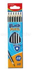Keyroad Grafitceruza HB, háromszögletű 12 db/bliszter Black (KEYROAD_38369) (KEYROAD_38369)