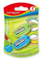 Keyroad Hegyező 1 lyukú 2 db/bliszter Keyroad Nugget vegyes színek (KEYROAD_38377) (KEYROAD_38377)