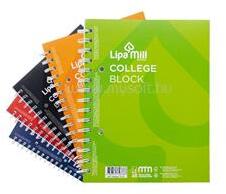 Mar-Mar Spirálfüzet A5, 70lap vonalas perforált lyukasztott Lipa Mill vegyes színekben (LIPA_MILL_65313) (LIPA_MILL_65313)