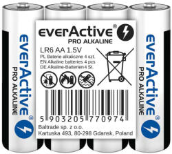 everActive alkáli ceruza elem AA 1, 5V 4 darabos (Pro)