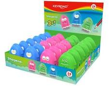 Keyroad Hegyező 1 lyukú radírral és porkefével 24 db/display Rocky Docky vegyes színek (KEYROAD_38390) (KEYROAD_38390)